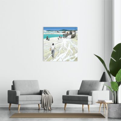 Largo Winch Art Strip - L'enfer blanc - Dibond sous plexiglas - 100x100 cm