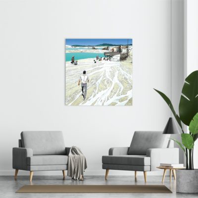 Largo Winch Art Strip - L'enfer blanc - Dibond sous plexiglas - 120x120 cm