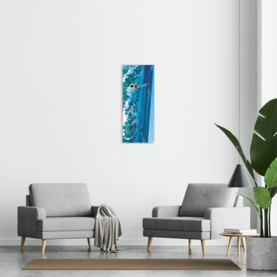 Largo Winch Art Strip - Le saut de la mort - Dibond sous plexiglas - 100x40 cm