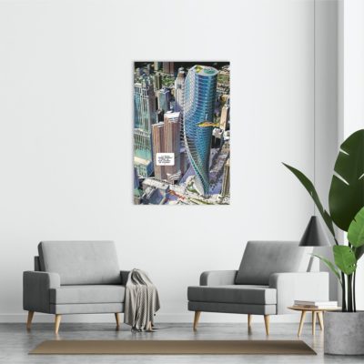 Largo Winch Art Strip - Vertige du pouvoir - Dibond sur plexiglas - 150x100cm