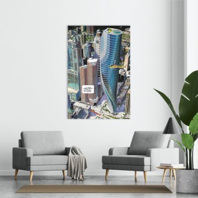 Largo Winch Art Strip - Vertige du pouvoir - Dibond sur plexiglas - 180x120cm